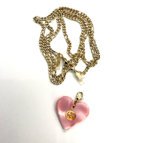 Gucci authentic chain with heart charm pendant necklace Sunglass chain. - Picture 4 of 7